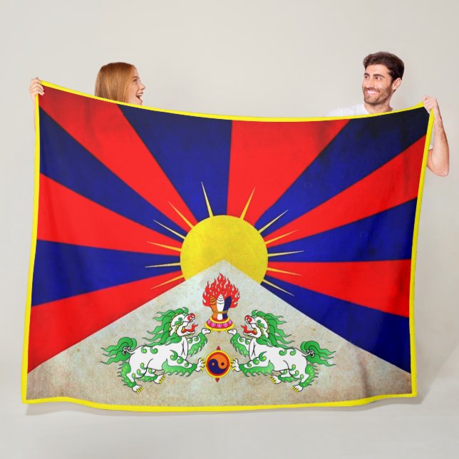 " China: TIBET flag ... " Fleece Blanket (In Situ)