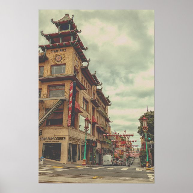 China Town with Traditional Architecture Poster (Front)
