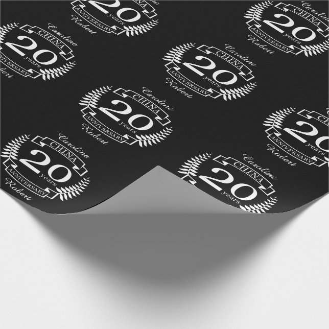 China Traditional wedding anniversary 20 years Wrapping Paper (Corner)