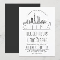 China Wedding | Skyline Invitation