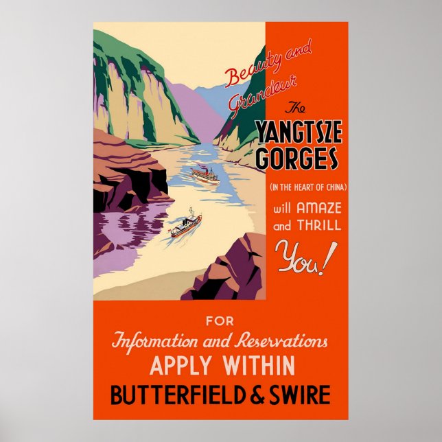 China Yangtsze Gorges Poster (Front)
