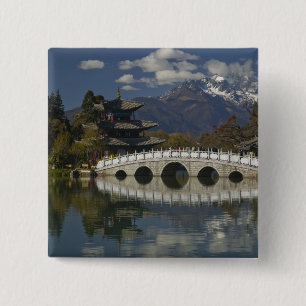 CHINA, Yunnan Province, Lijiang. Lijiang Old 2 Inch Square Button