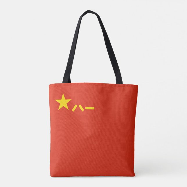 China's PLA Flag - Chinese Flag - 中国人民解放军军旗（八一军旗） Tote Bag (Back)