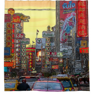 Chinatown in Bangkok Thailand - Altered Photo