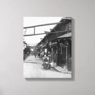 Chinatown in Shanghai, late 19th century Canvas Print