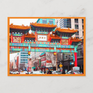 Chinatown in Washington DC. Holiday Postcard