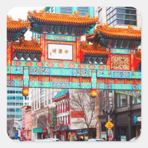 Chinatown in Washington, DC. Square Sticker