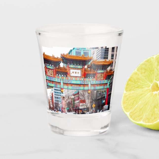 Chinatown in Washington DC.  USA Shot Glass (Front)