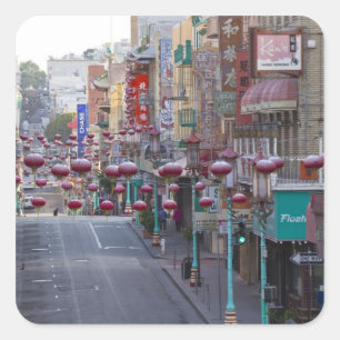 Chinatown on Grant Street in San Francisco, Square Sticker