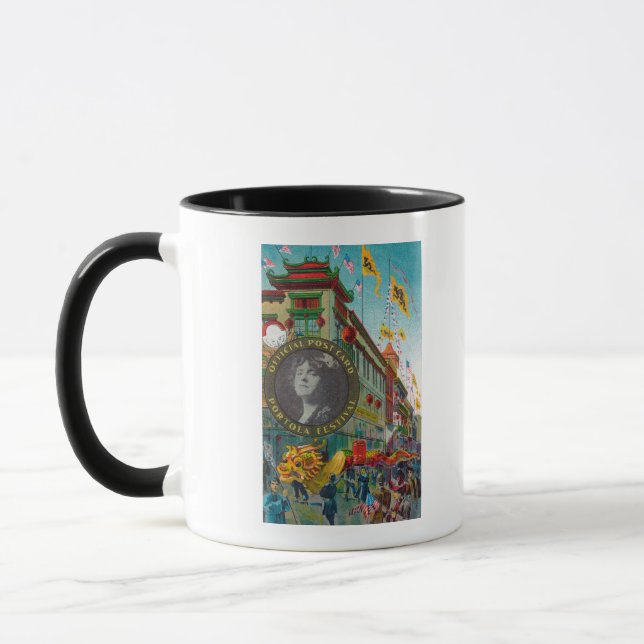 Chinatown Parade for Portola Festival Mug (Left)