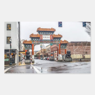 Chinatown Portland, Oregon Rectangular Sticker