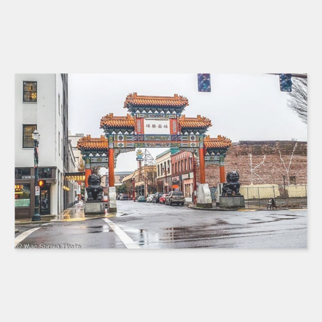 Chinatown Portland, Oregon Rectangular Sticker (Front)