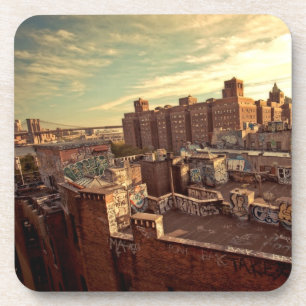 Chinatown Rooftop Graffiti Coaster