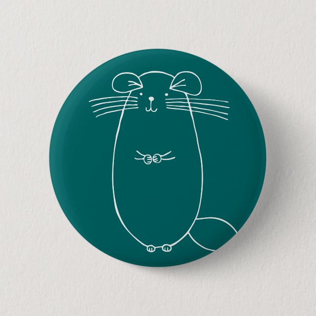 Chinchilla 2 Inch Round Button (Front)