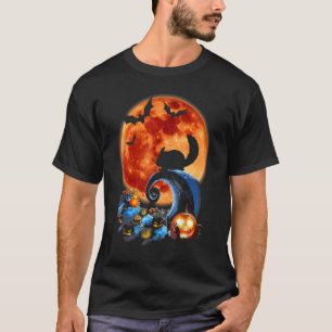 Chinchilla And Moon Halloween Costume Silhouette T-Shirt