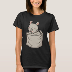 Chinchilla Chest Pocket Long Tail Chinchilla T-Shirt