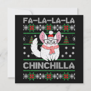 Chinchilla Christmas Ugly Gift For Chinchilla Love Invitation