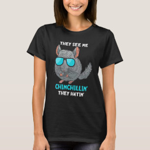 Chinchilla Cool Sunglass Ears Pet Chinchilla Owner T-Shirt