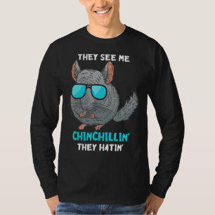 Chinchilla Cool Sunglass Ears Pet Chinchilla Owner T-Shirt