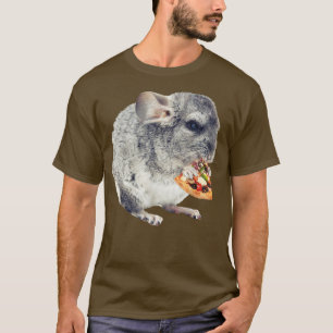 Chinchilla Eating Pizza Funny Chinchillas Women Gi T-Shirt