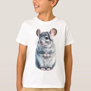 Chinchilla Fluffy Pet Portrait Kids T-Shirt