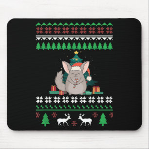 Chinchilla Funny Pet Ugly Christmas Funny Quote Mouse Pad