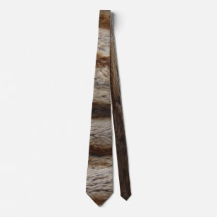 CHINCHILLA FUR DESIGN HORIZONTAL NECK TIE
