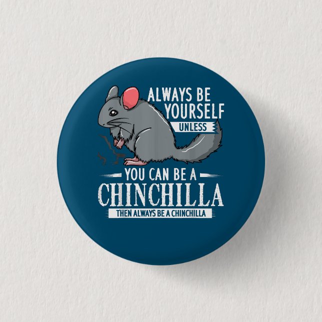 Chinchilla Gift Funny Cute Pet 1 Inch Round Button (Front)