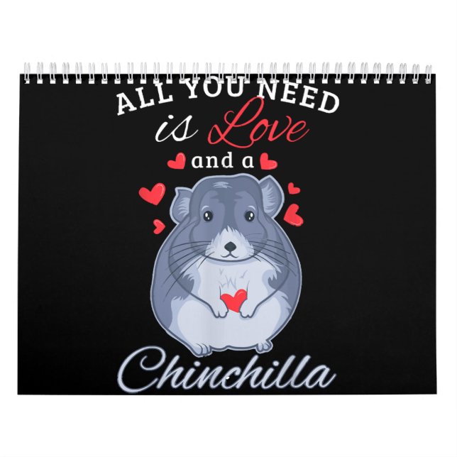 Chinchilla Gift Funny Cute Pet Animal Lover Owner Calendar (Cover)