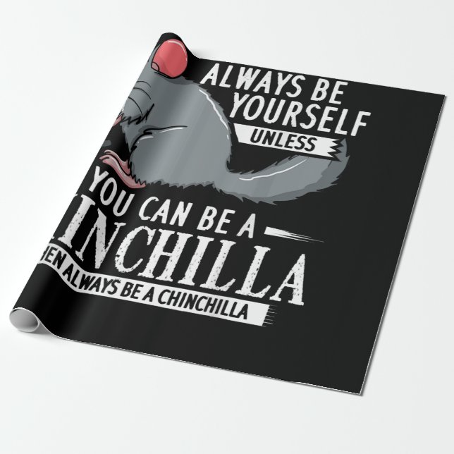 Chinchilla Gift Funny Cute Pet Wrapping Paper (Unrolled)