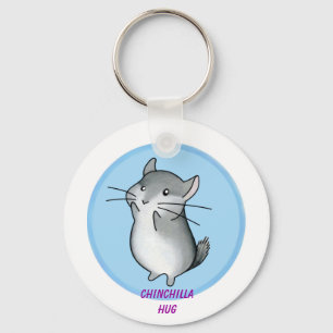 Chinchilla hug keychain