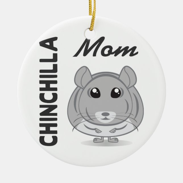 Chinchilla Mom Ornament (Front)