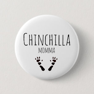 Chinchilla Momma - Paw-print Design 2 Inch Round Button