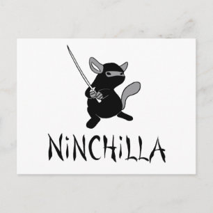 Chinchilla Ninja Postcard