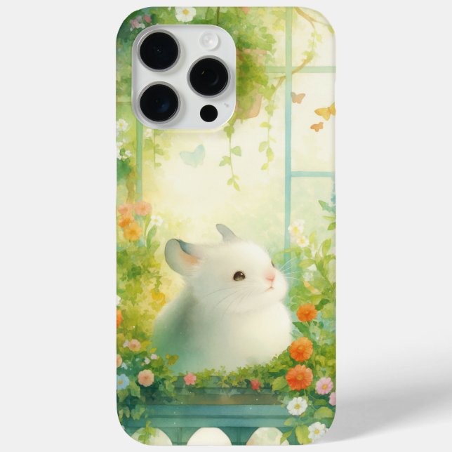 Chinchilla Peaceful Garden Retreat Case-Mate iPhone Case (Back)
