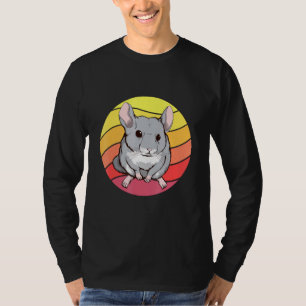 Chinchilla Retro Sunset Rodent Chinchillas T-Shirt