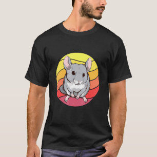 Chinchilla Retro Sunset Rodent Chinchillas T-Shirt