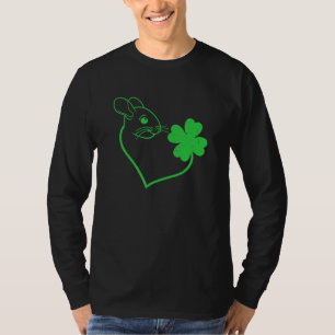 Chinchilla Shamrock Heart C Leaf St Patrick's Day T-Shirt