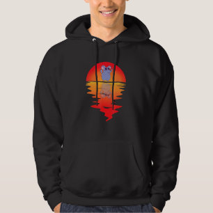 Chinchilla Sunset Vintage Retro Dancing Chinchilla Hoodie