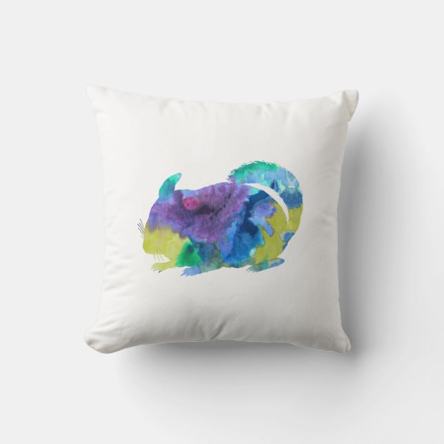 Chinchilla Throw Pillow (Front)