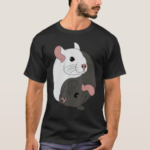 Chinchilla Yin And Yang Pet Rodent Animal Veterina T-Shirt