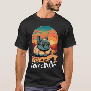 Chinchillin'  Retro Groovy Chinchilla T-Shirt