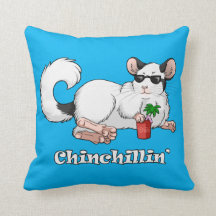Chinchillin' Throw Cushion 41 cm x 41 cm
