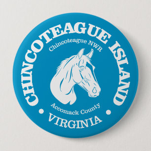 Chincoteague Island (pony) 4 Inch Round Button