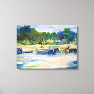 Chincoteague Ponies Painting #1 Canvas Print
