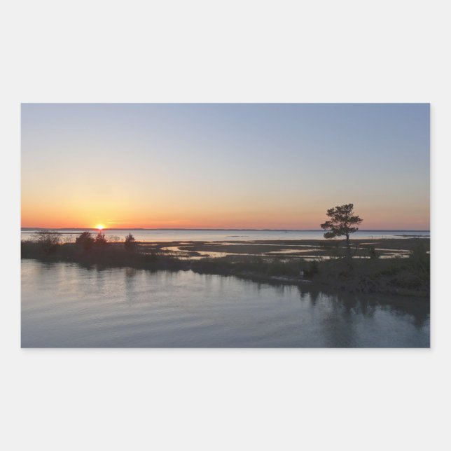 Chincoteague Sunset I Virginia Landscape Sticker (Front)