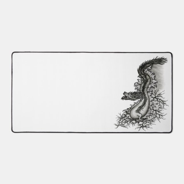 Chine Dragon, noir et blanc Design en Tattoostyl (Recto)