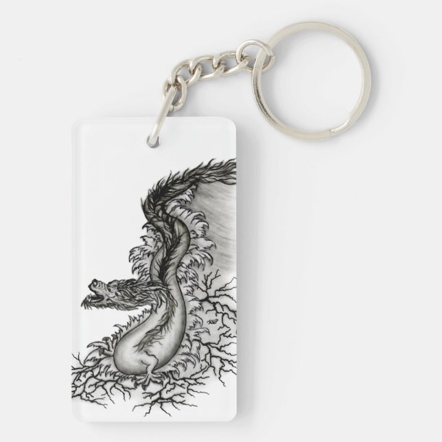 Chine Dragon, noir et blanc Design en Tattoostyl (Dos)