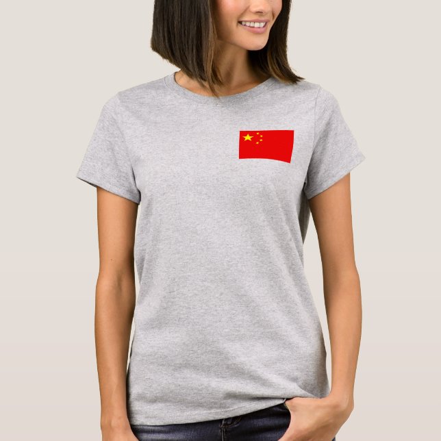 Chine Drapeau et carte T-shirt (Devant)
