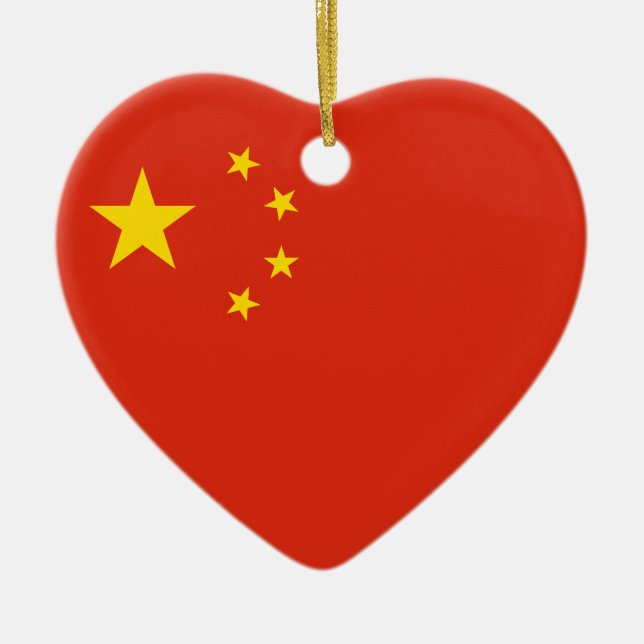 Chine Drapeau Ornement cardiaque (Devant)